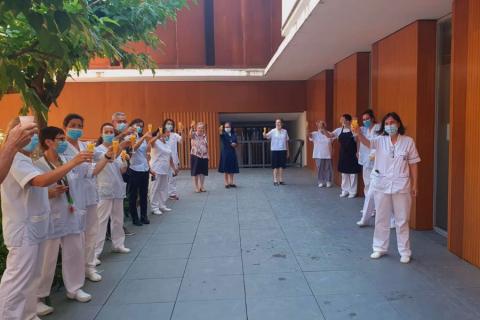 Equipo de la Residencia San José durante la pandemia.  Equipo de la Residencia San José durante la pandemia.