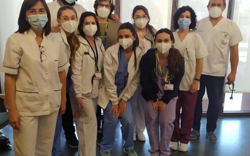 El equipo de profesionales para la vacunación contra la covid19 en la Residencia San José